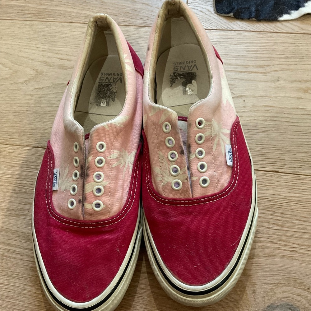 Vans Shoes Vault OG Era LX Palm Leaf Pink Red sz 11